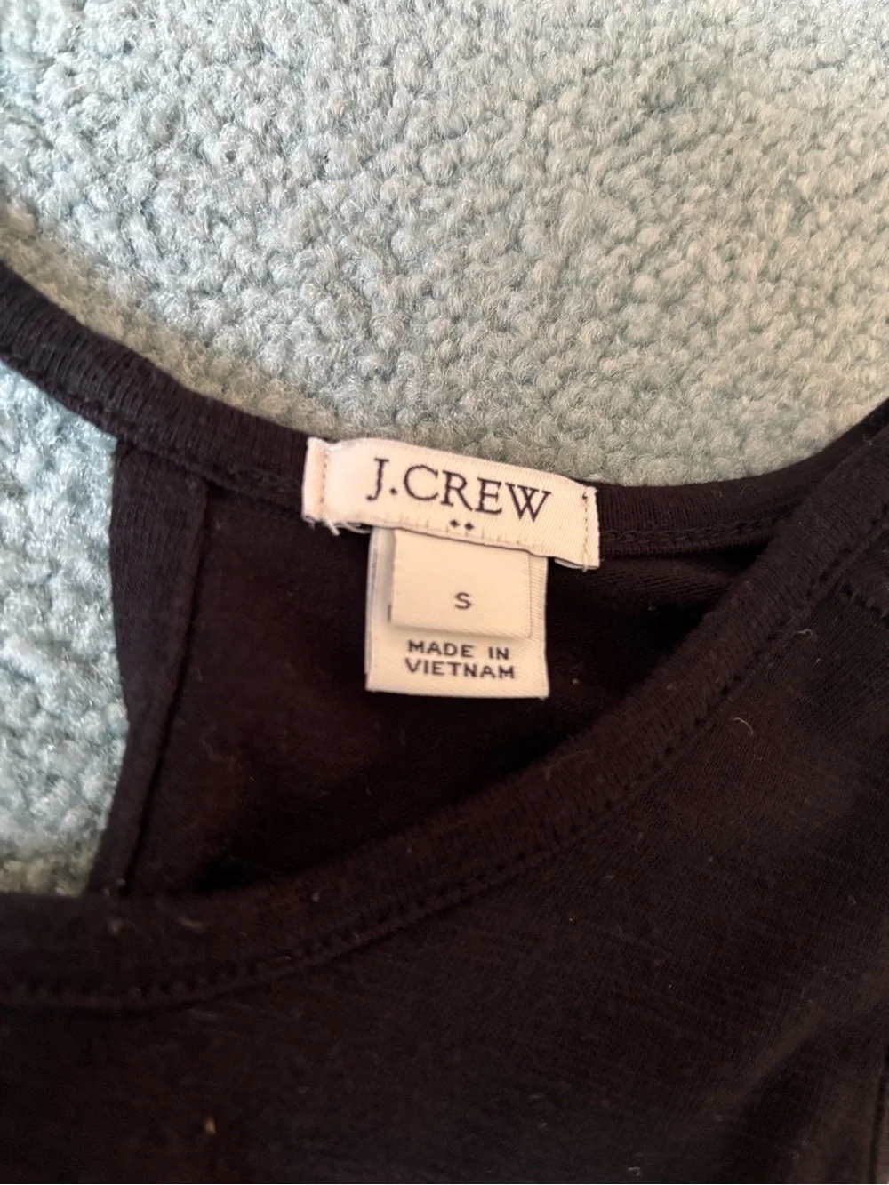 J. Crew Black Sleeveless Tank with Layered Hem